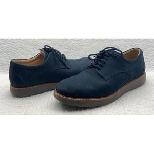 Samuel Hubbard Oxfords Mens 10 M Comfort Walking Shoes Navy Nubuck Leather M2160